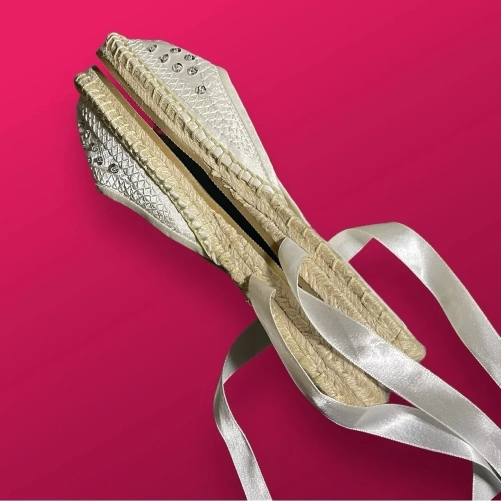 ALDO Womens Embellished Mules with Ankle Ribbon Ties